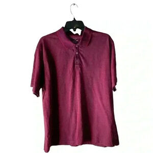 Van Heusen Polo Shirt 3/4 Button Front Short Sleeves Men's Size XL Casual To